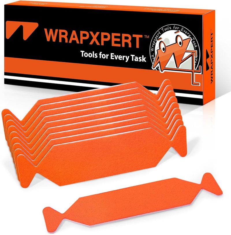 WRAPXPERT Pre-Cut 10pcs Squeegee Felts,Orange Felt Tape with Adhesive Backing Fit 4-inchs, Vinyl Squeegee Buffer for Window Tint Kit, Vinyl Wrap Tools - Image 1